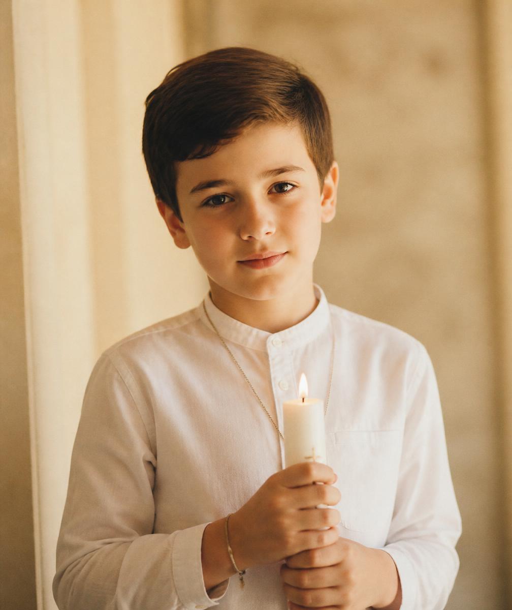 Ritratto di bambino alla prima comunione
